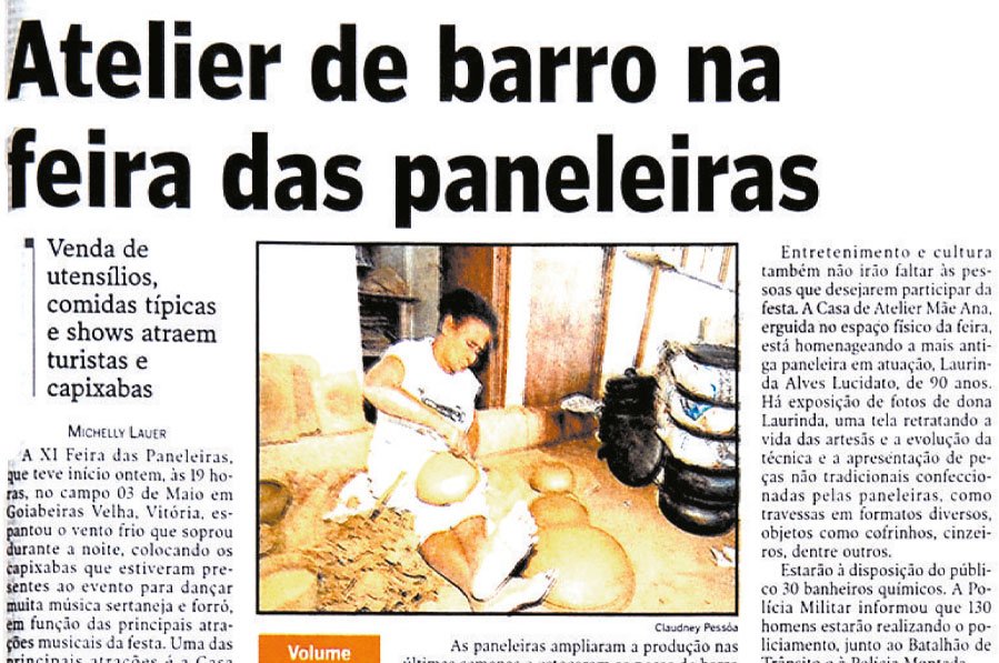 Atelier de barro na feira das paneleiras